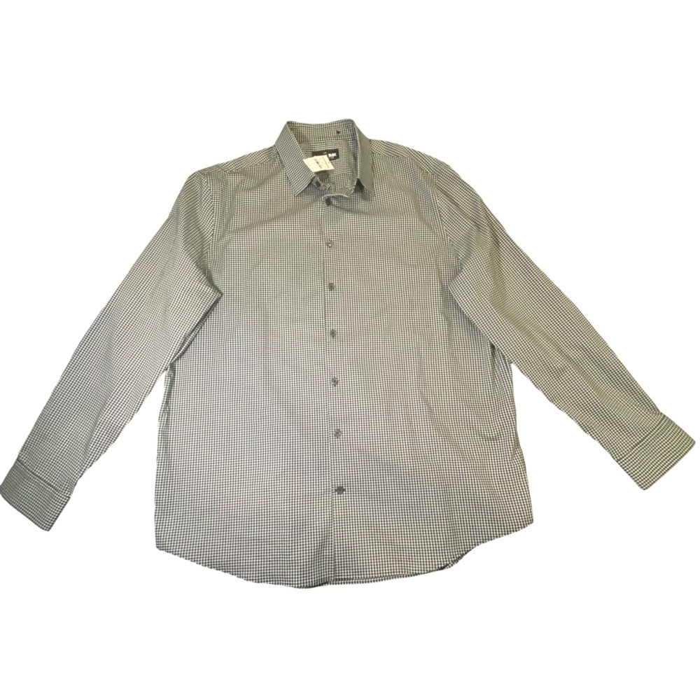 Express‎ Gray Casual Button Down Shirt Lightweight